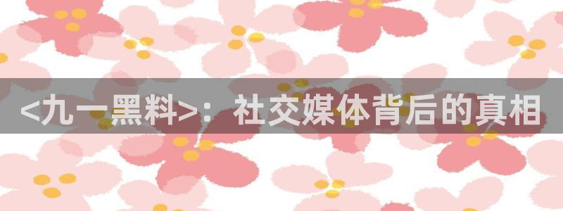 吃瓜不打烊–吃瓜,不打烊：<九一黑料>：社交媒体背后的真相